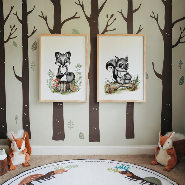 Banjo the Fox Kids Nursery Wall Art Print