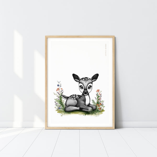 Echo the Deer Kids Nursery Wall Art Print
