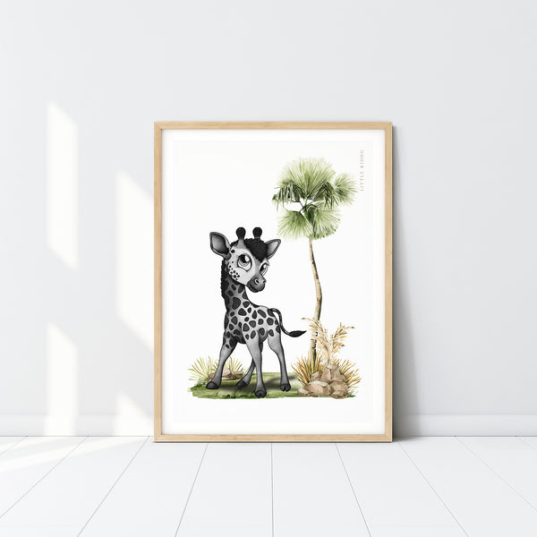 Shorty the Giraffe Kids Nursery Wall Art Print