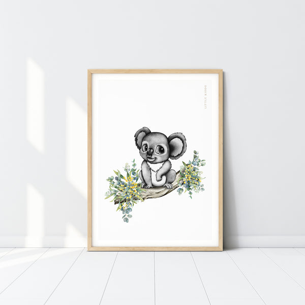 Murphy the Koala Kids Nursery Wall Art Print
