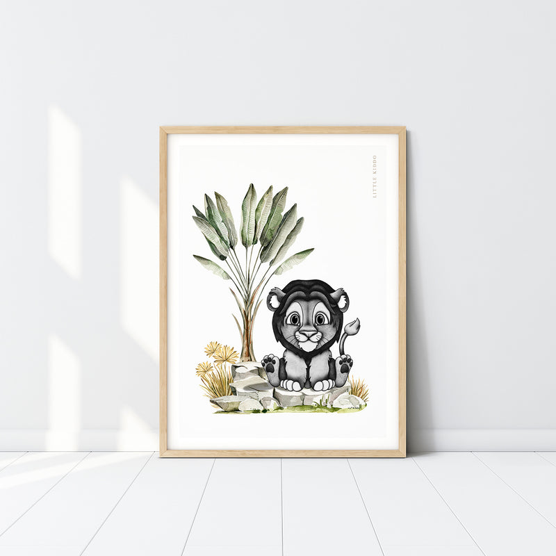Hero the Lion Kids Nursery Wall Art Print