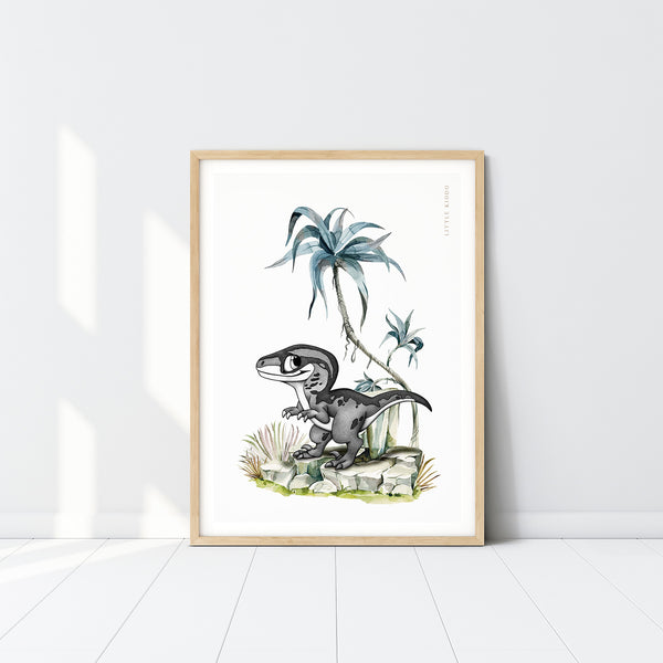 Raps the Raptor Kids Nursery Wall Art Print