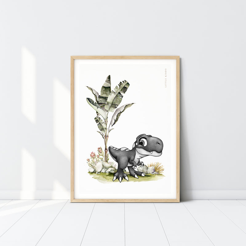 Rex the T-Rex Kids Nursery Wall Art Print