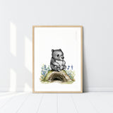 Boof the Wombat Kids Nursery Wall Art Print